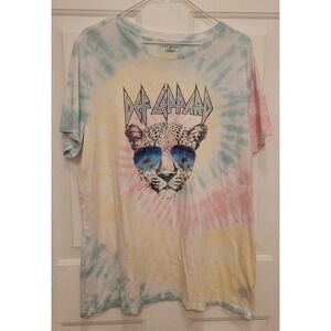 Lane Bryant Def Leppard tie dye t-shirt. Size 14/16. Pale Colors. Lightweight